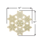 Golden Snowflake Round Placemat