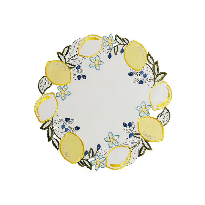 Lemon Round Placemat