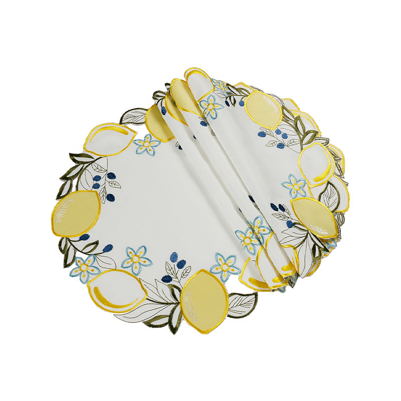 Lemon Round Placemat