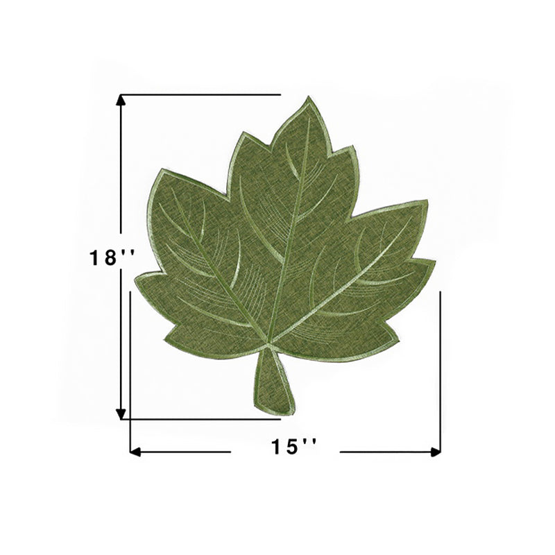 Green Maple Leaf Placemat