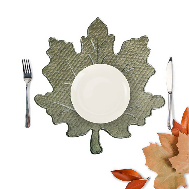 Embroidered Maple Leaf Placemat