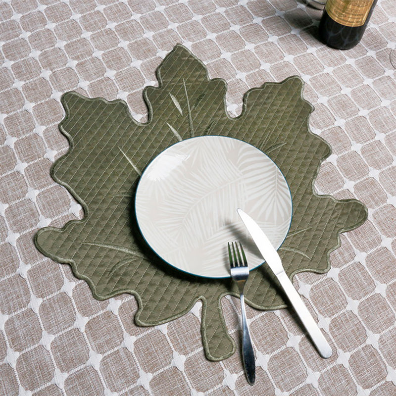 Embroidered Maple Leaf Placemat
