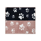 Animal Paw Print Color-Block Rug