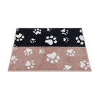 Animal Paw Print Color-Block Rug