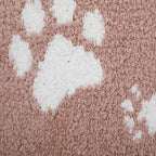 Animal Paw Print Color-Block Rug