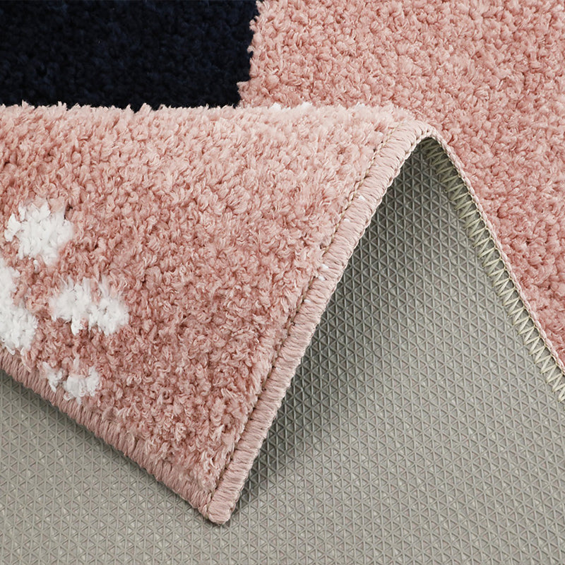 Animal Paw Print Color-Block Rug