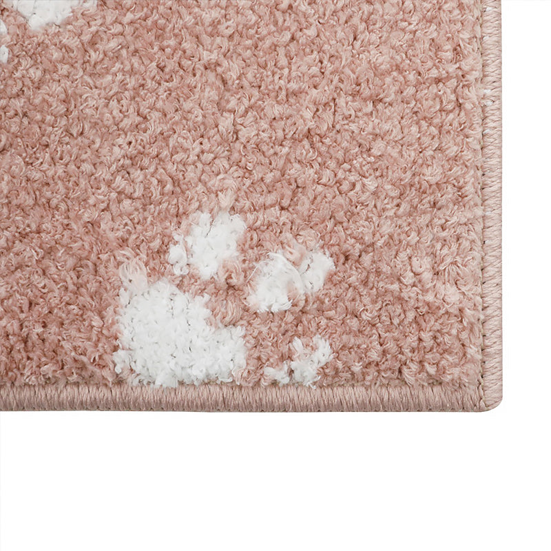 Animal Paw Print Color-Block Rug