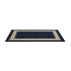 Deep Blue Cable Knit Pattern Carpet