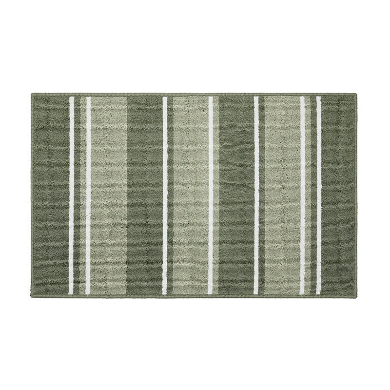 Green Striped Rug