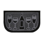 Black Wine Bottle Pattern Rug