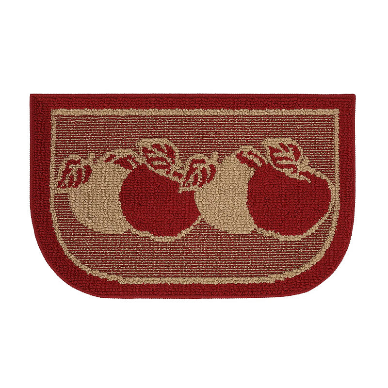 Semi-Circle Apple Pattern Rug