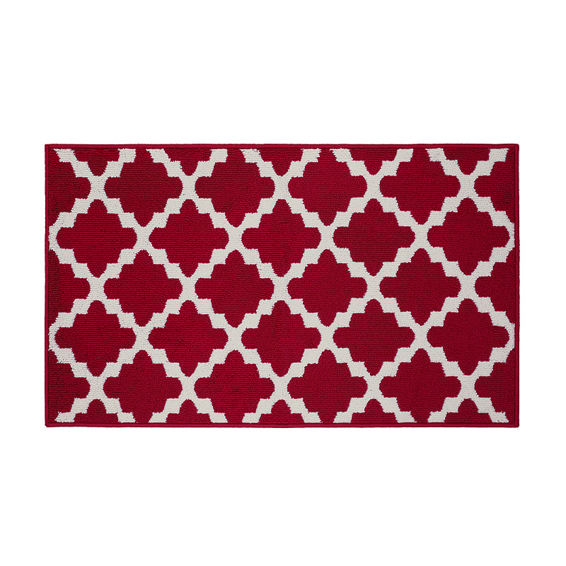 Red Irregular Pattern Rug