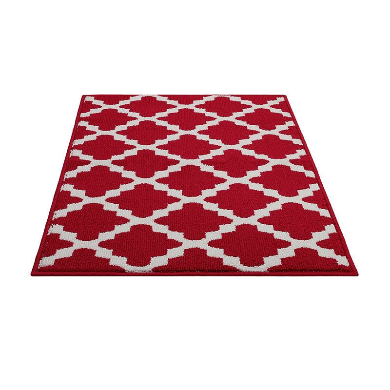 Red Irregular Pattern Rug