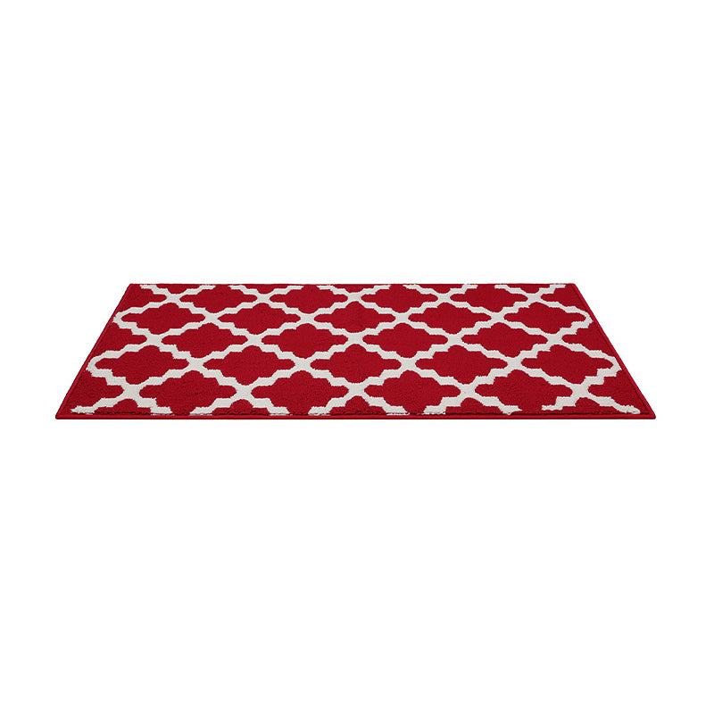 Red Irregular Pattern Rug