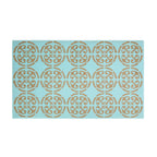 Tiffany Blue Irregular Pattern Rug