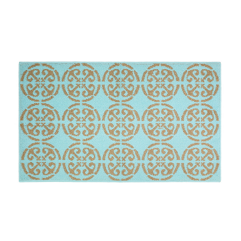 Tiffany Blue Irregular Pattern Rug