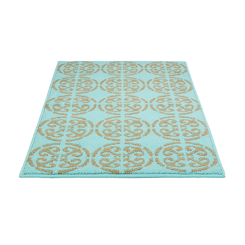 Tiffany Blue Irregular Pattern Rug