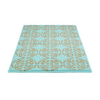 Tiffany Blue Irregular Pattern Rug