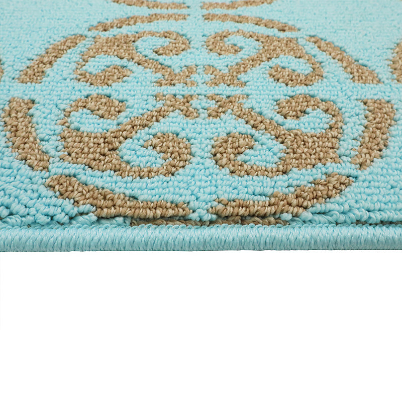 Tiffany Blue Irregular Pattern Rug