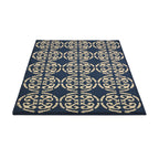 Deep Blue Irregular Pattern Rug