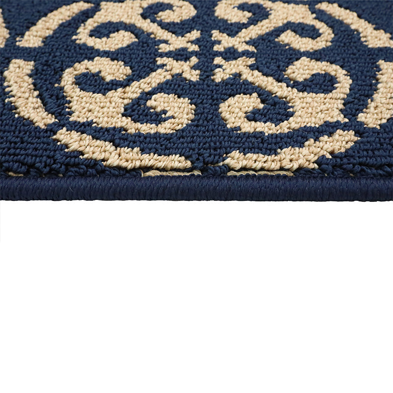 Deep Blue Irregular Pattern Rug