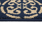 Deep Blue Irregular Pattern Rug