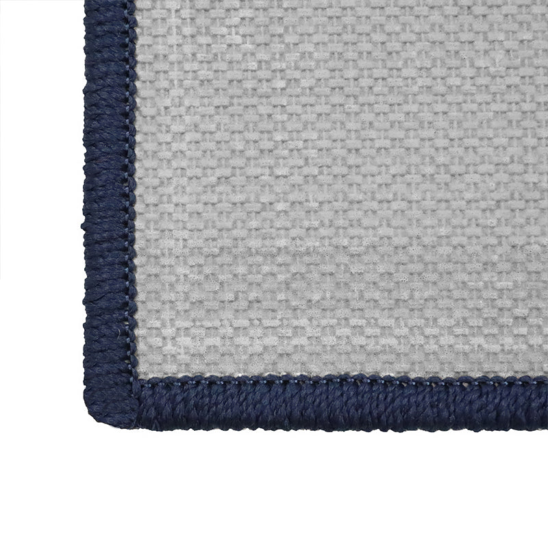 Deep Blue Irregular Pattern Rug