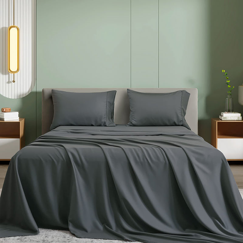 Solid Color Bamboo Fiber Bedding Set