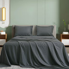 Solid Color Bamboo Fiber Bedding Set