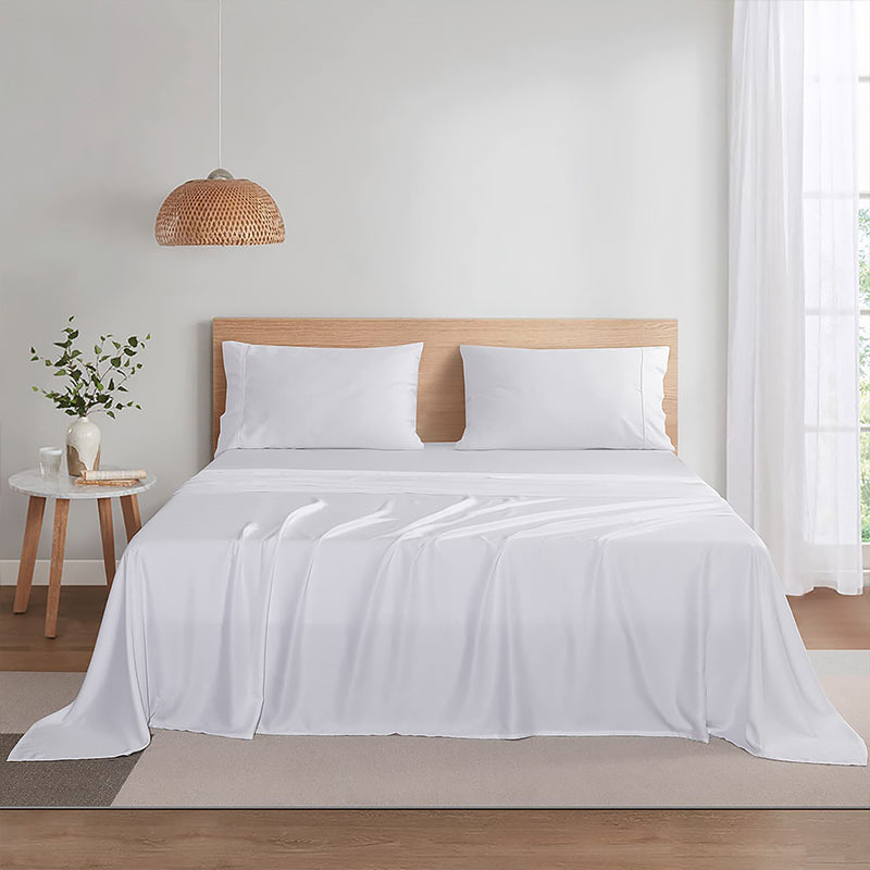 Solid Color Bamboo Fiber Bedding Set