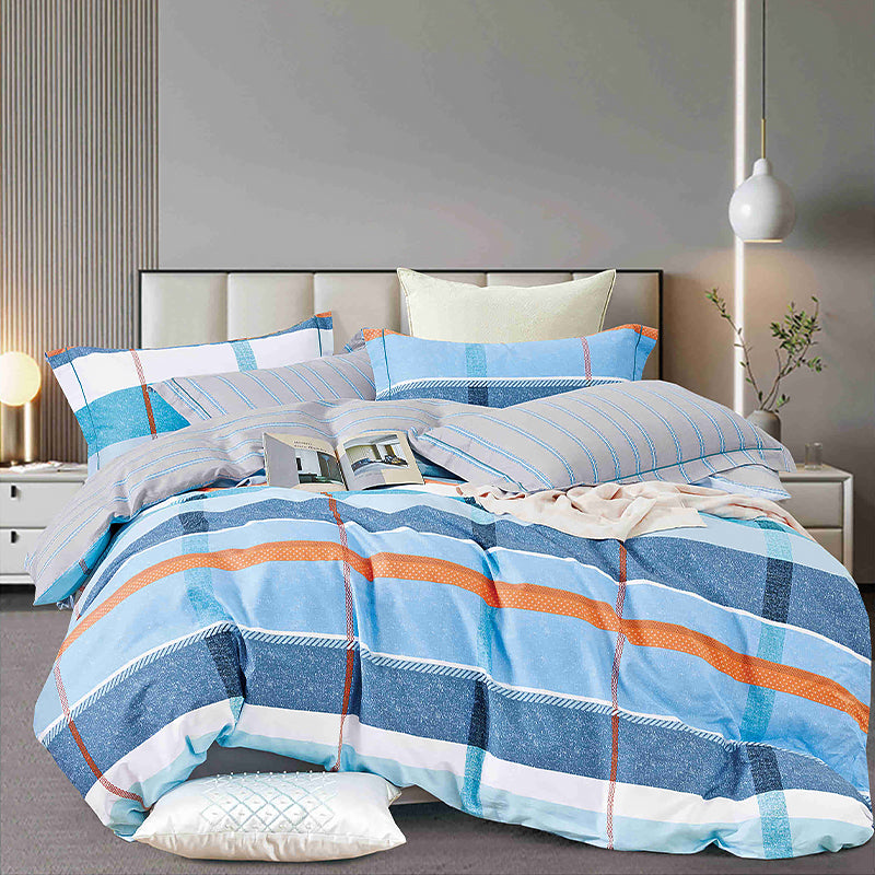 100% Cotton Plant Print Bedding Set – 4 Pieces