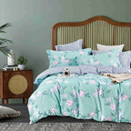 100% Cotton Plant Print Bedding Set – 4 Pieces