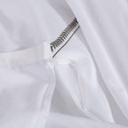 Solid Color Embroidered 4-Piece Bedding Set