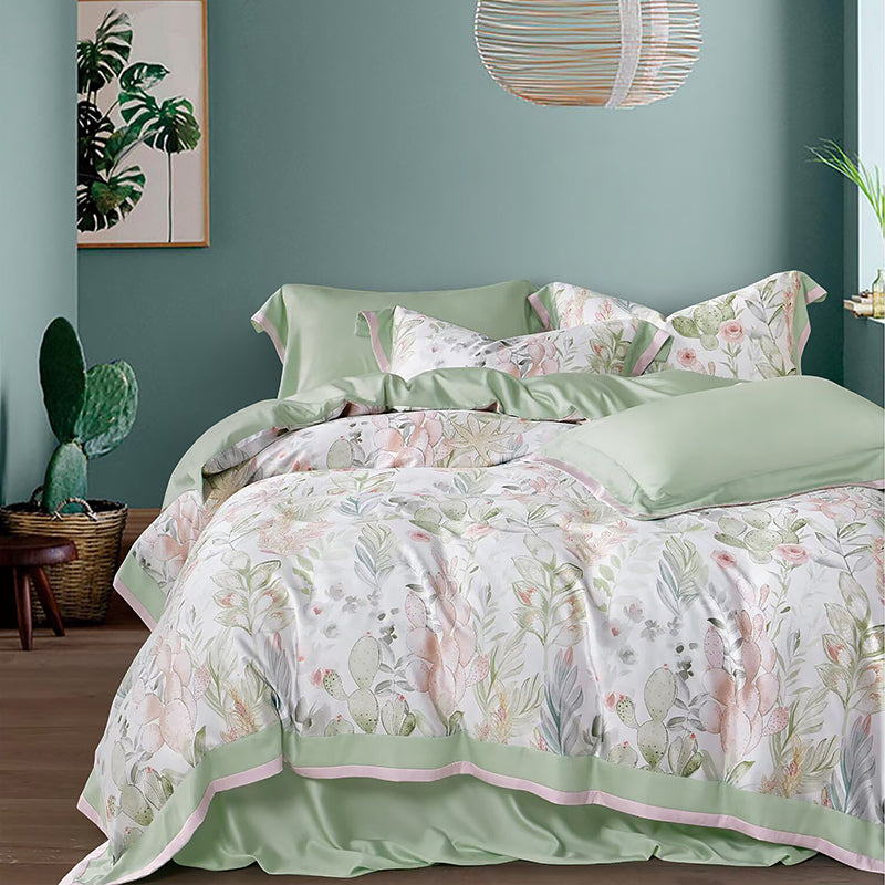 Tencel Floral 4-Piece Bedding Set