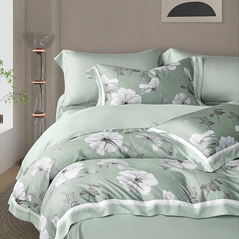 Tencel Floral 4-Piece Bedding Set