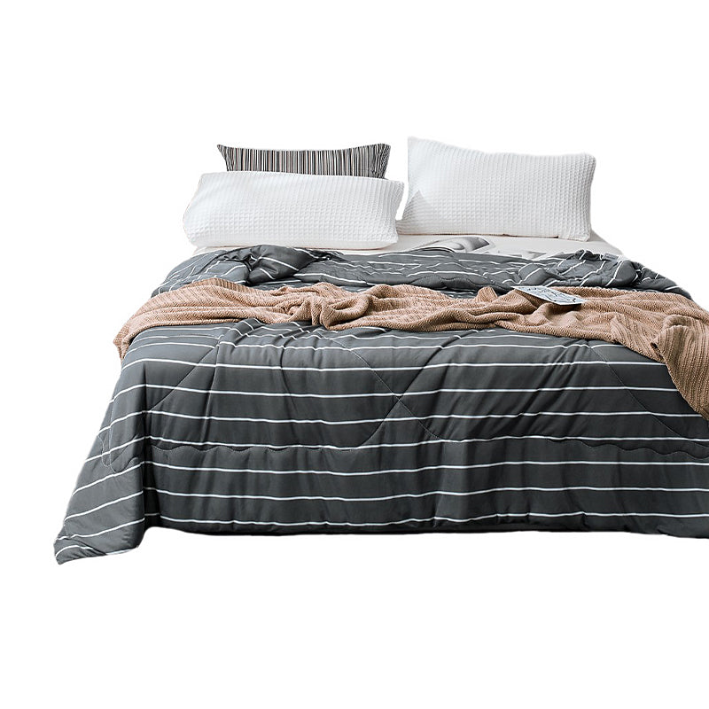 Striped Print 4-Piece Bedding Set