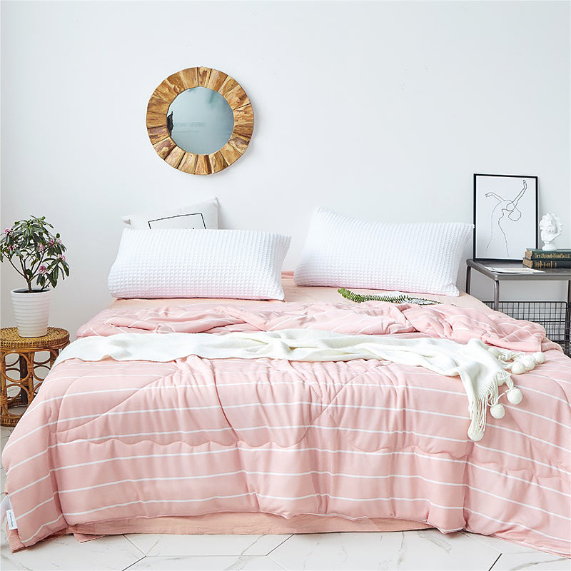 Striped Print 4-Piece Bedding Set