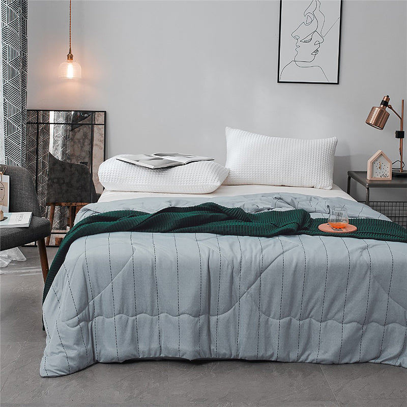 Striped Print 4-Piece Bedding Set