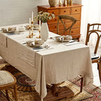 French-Style Linen Rectangular Tablecloth