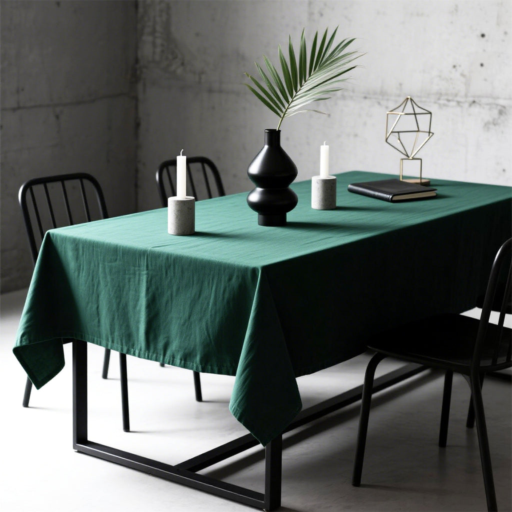 Dark Green Polyester Tablecloth