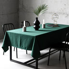 Dark Green Polyester Tablecloth