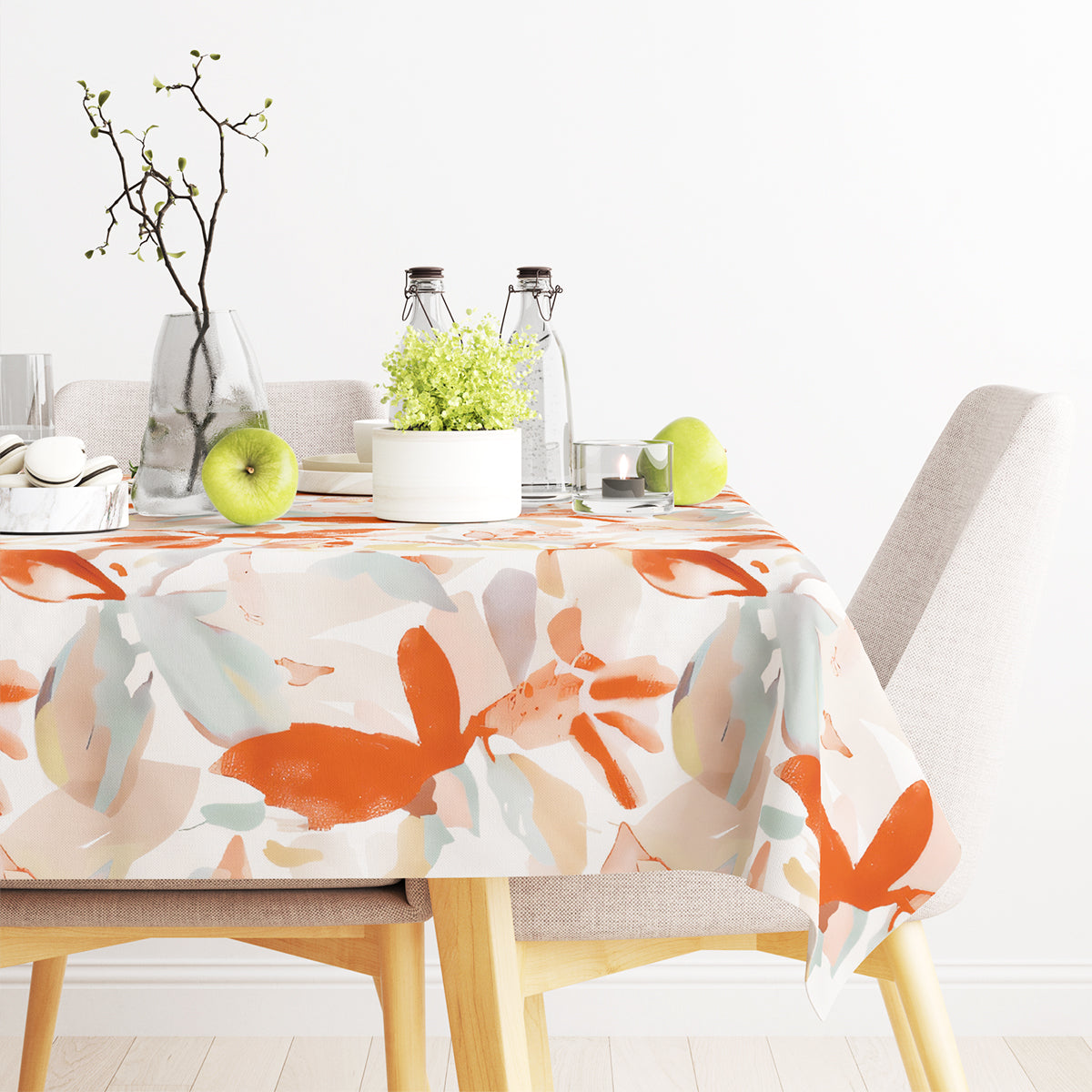 Modern Floral Tablecloth