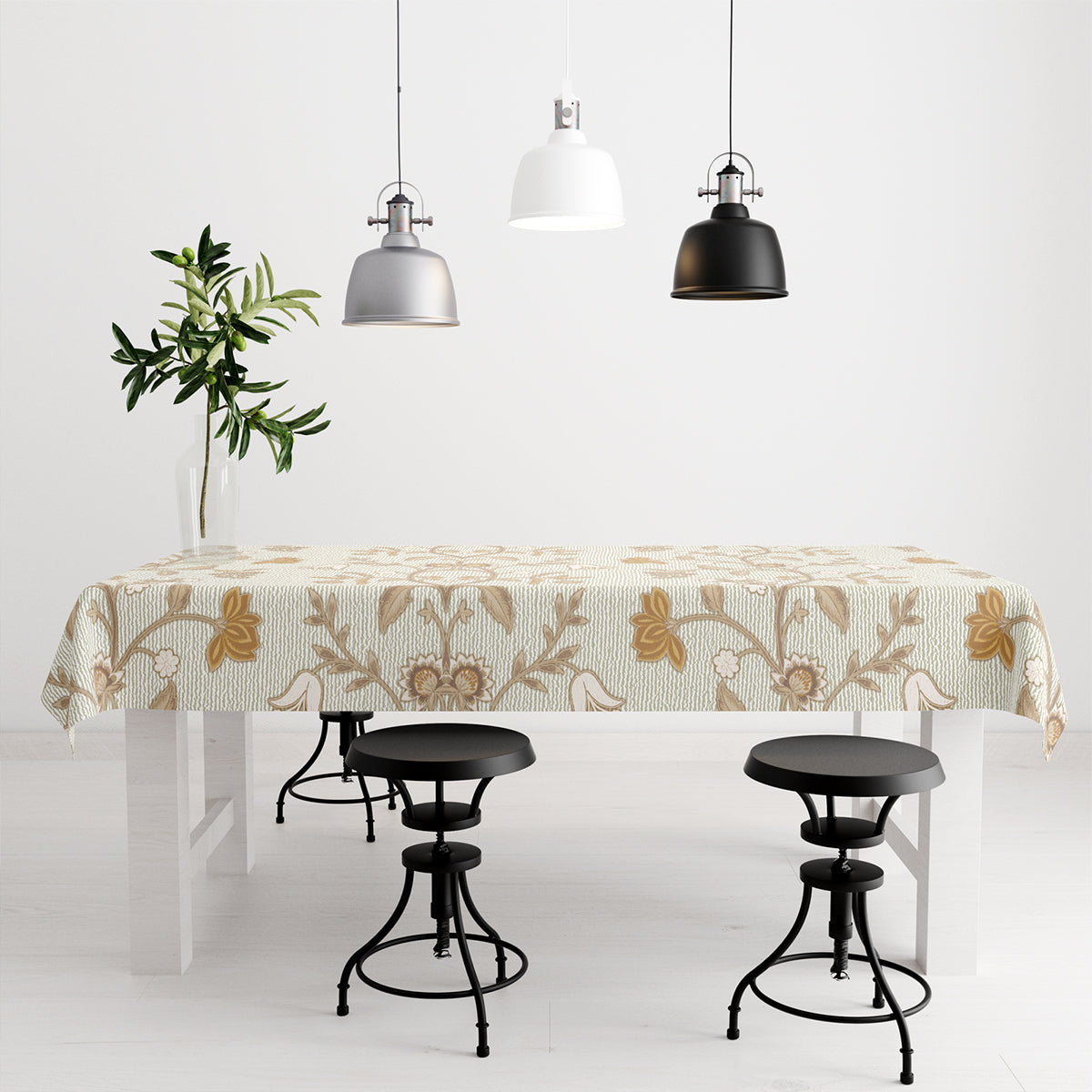 Modern Floral Tablecloth
