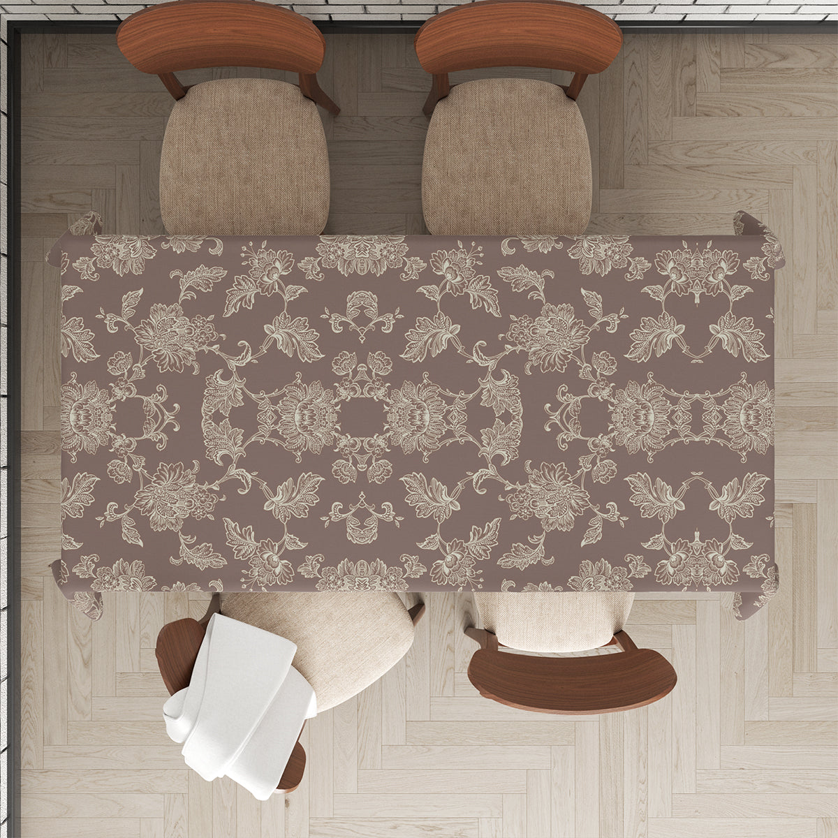 Stain-Resistant Floral Tablecloth