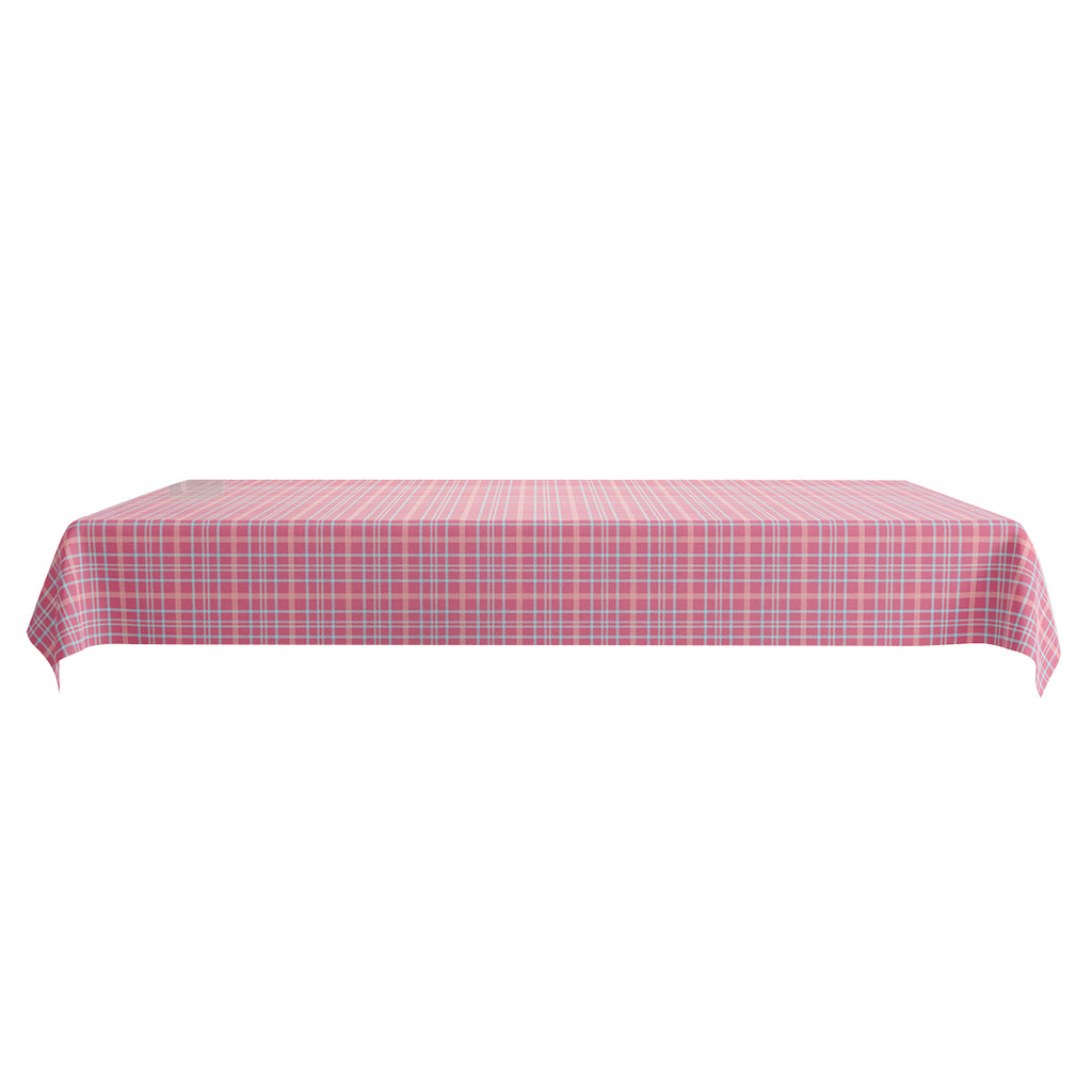 Pink Plaid Tablecloth