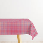 Pink Plaid Tablecloth