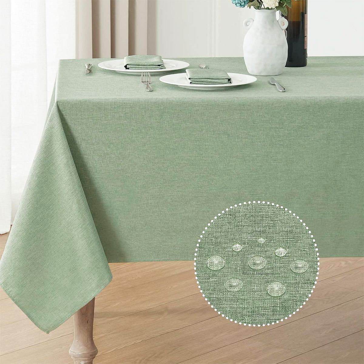 Linen-Texture Tablecloth