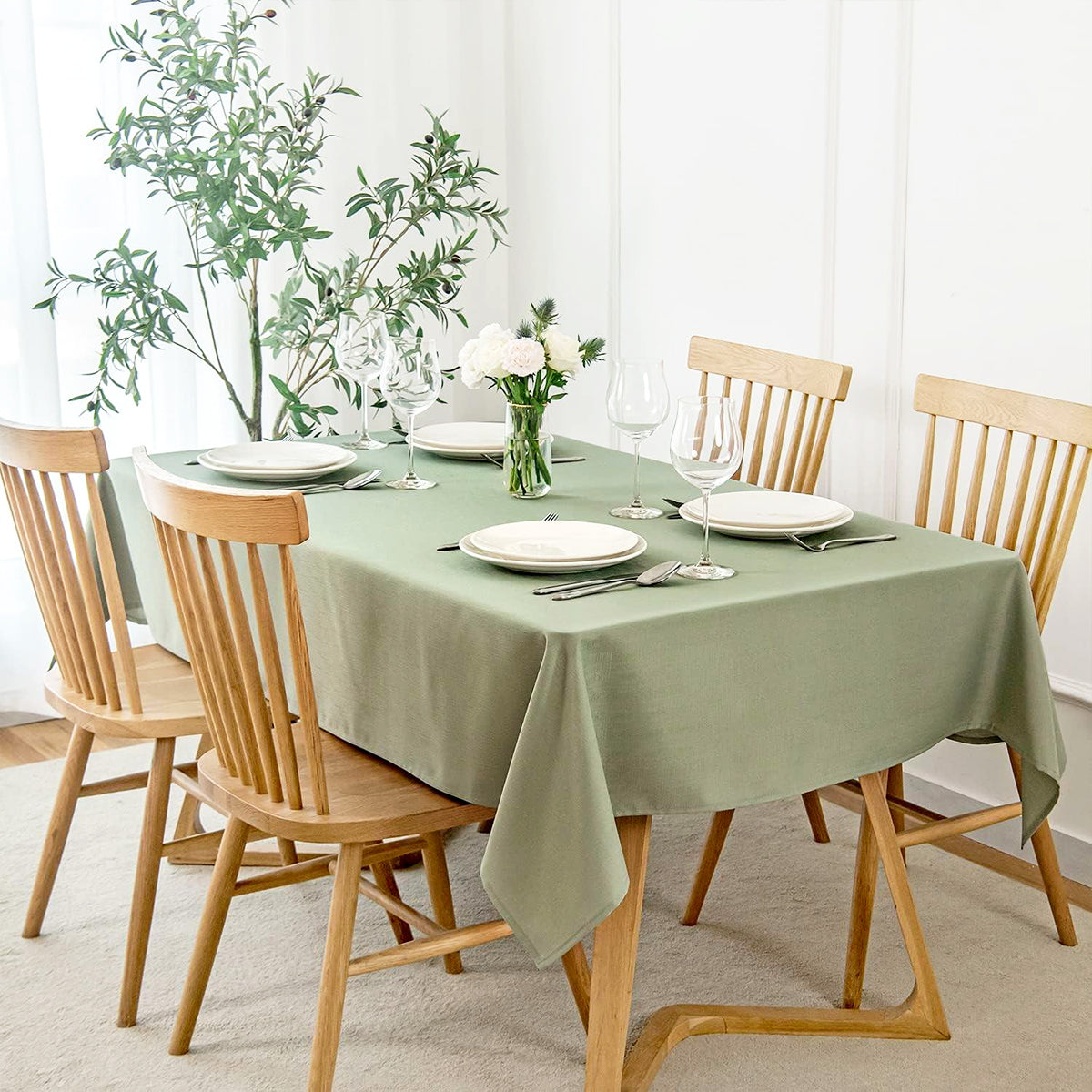 Linen-Texture Tablecloth