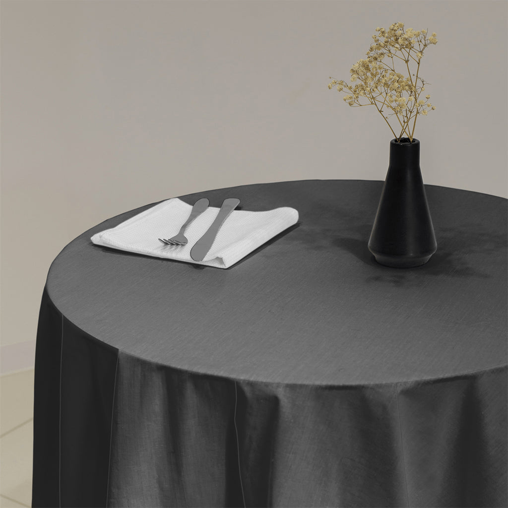 Black Round Tablecloth