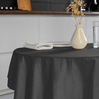 Black Round Tablecloth